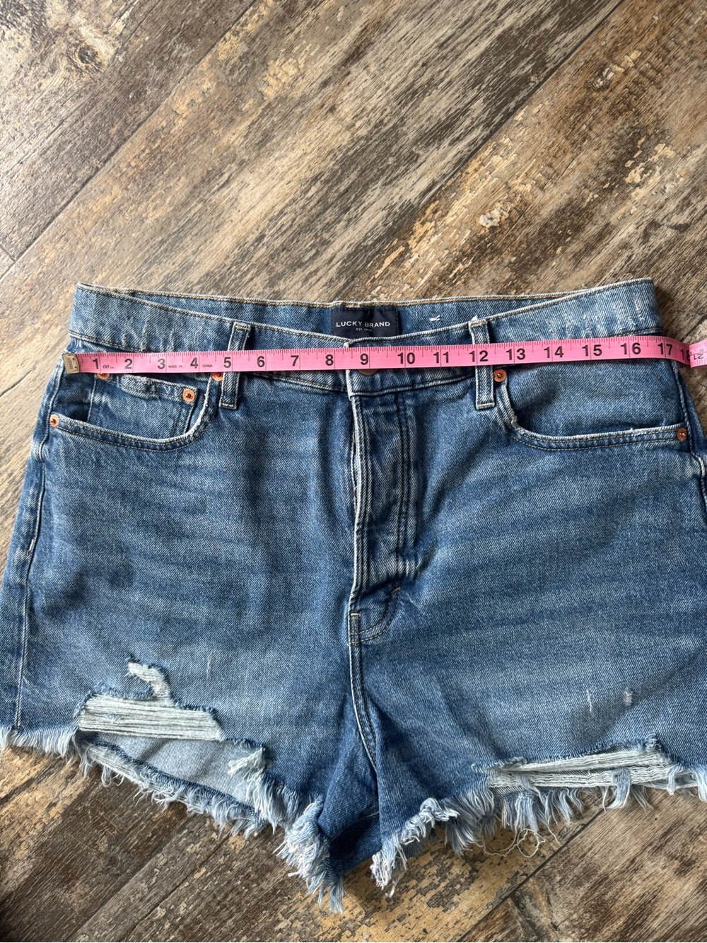 Lucky Brand Distressed Denim Cutoff Shorts in Blue